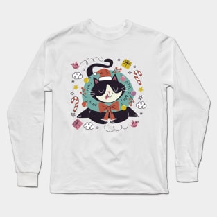 Meowy Christmas Cat Long Sleeve T-Shirt